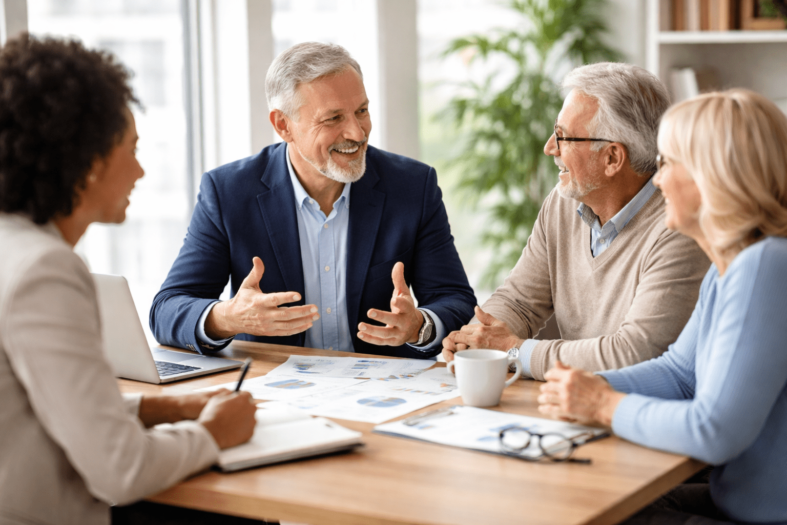 Business meeting in modern office